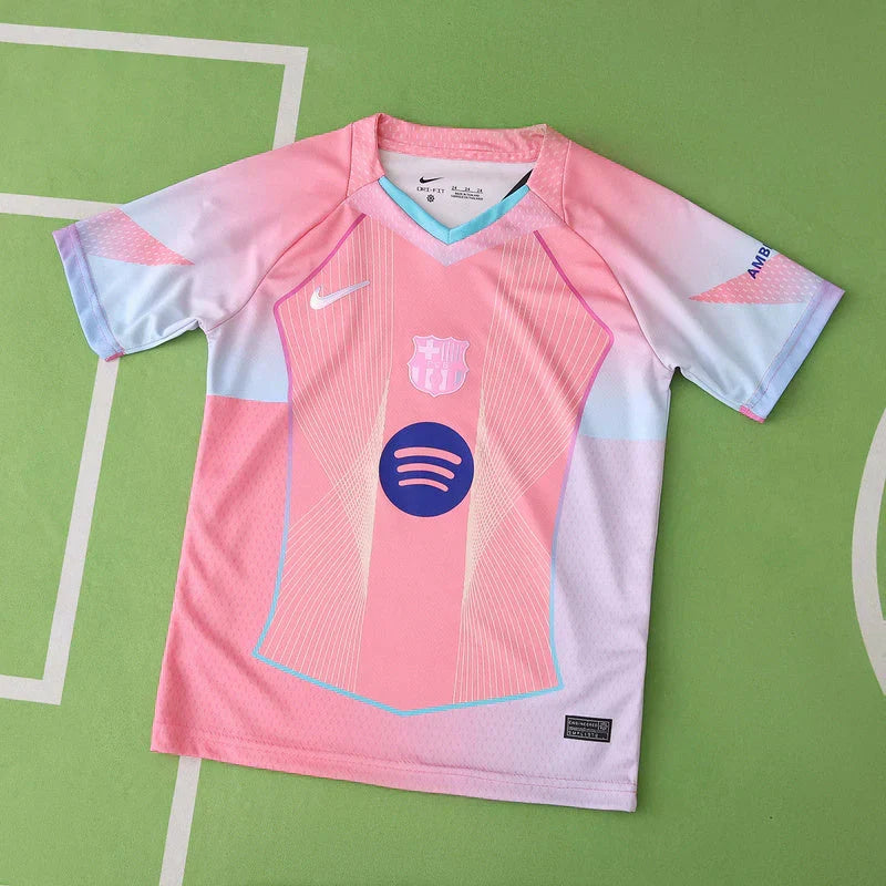 Kids Barcelona Special Edition Jersey Pink Kit 2025/26 Women's Fit