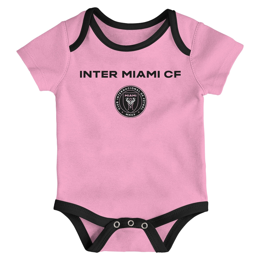 Newborn Inter Miami 3-Pack Bodysuit Set