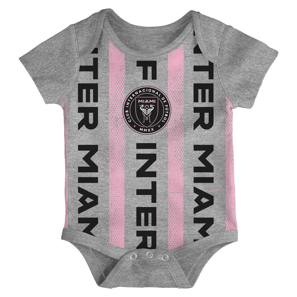 Newborn Inter Miami 3-Pack Bodysuit Set